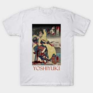 Hido Hachiro Holding the Decapitated Head of an Enemy by Mori Yoshiyuki T-Shirt